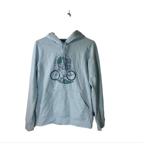Patagonia Small Light Blue Fisherfox Ahnya‎ Hoodie - Picture 1 of 5